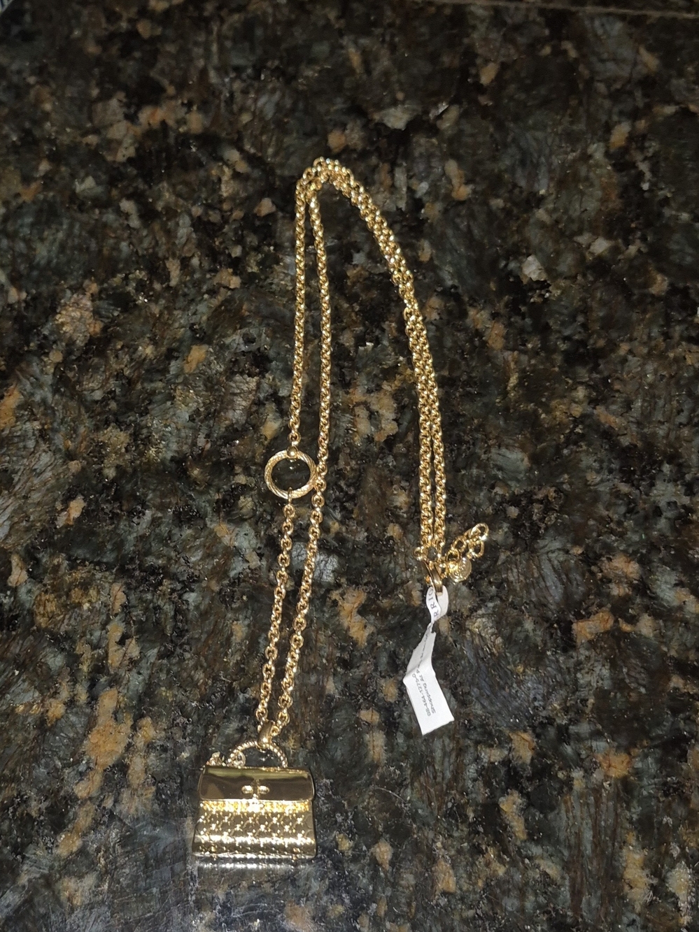 Gold-Tone Mini Purse Pendant Necklace - Women's Jewelry